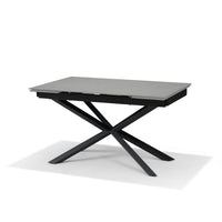 RENO Uitschuifbare Eettafel Grijs Marmer 136-196x90 cm