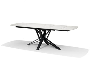 VEGAS Uitschuifbare Eettafel Wit Marmer 160-240x90 cm
