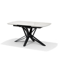 VEGAS Uitschuifbare Eettafel Wit Marmer 160-240x90 cm