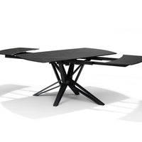 VEGAS Uitschuifbare Eettafel Zwart Marmer 160-240x90 cm