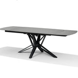 VEGAS Uitschuifbare Eettafel Grijs Marmer 160-240x90 cm uitschuiftafel - ovaal - Mooier Thuis
