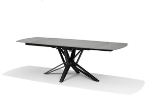 VEGAS Extendable Dining Table Grey Marble 160-240x90 cm