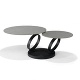 Salontafel Orion - Deckstone Grijs - 2 Draaibare Bladen salontafel 2-delig - 80 cm breed - Mooier Thuis