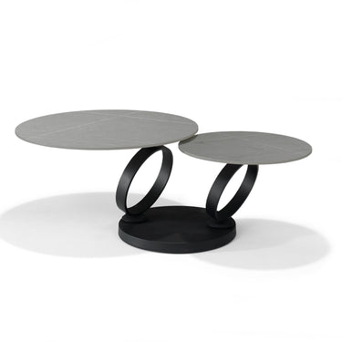 Salontafel Orion - Deckstone Grijs - 2 Draaibare Bladen