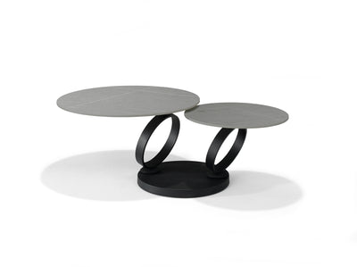 Salontafel Orion - Deckstone Grijs - 2 Draaibare Bladen