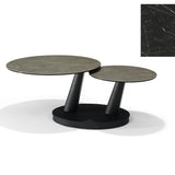 Salontafel Antares - Deckstone Zwart - 2 Draaibare Bladen salontafel 2-delig - 80 cm breed - Mooier Thuis
