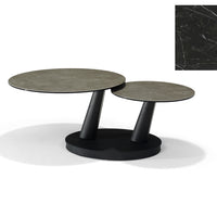 Salontafel Antares - Deckstone Zwart - 2 Draaibare Bladen - Mooier Thuis