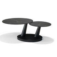 RV Design Salontafel Antares - Deckstone Zwart - 2 Draaibare Bladen
