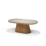 Salontafel DELOS - Deckstone Travertijn - 120x60 cm - beige - Mooier Thuis
