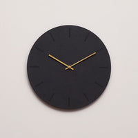 Wandklok Antraciet MDF - Ø28 Gouden Wijzers