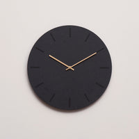 Wandklok Antraciet MDF - Ø38 Koperen Wijzers