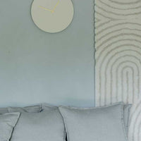 Wandklok Crème Gerecycled Materiaal - Ø38 Gouden Wijzers