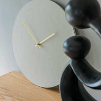 Wandklok Crème Gerecycled Materiaal - Ø38 Koperen Wijzers