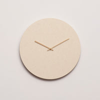 Wandklok Crème Gerecycled Materiaal - Ø38 Koperen Wijzers