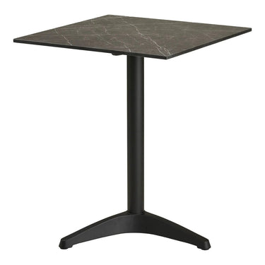 Bistrotisch Marmoroptik grau/schwarz 60 cm