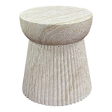 Bonn Bijzettafel van fiberclay naturel Ø37 cm - beige - Mooier Thuis