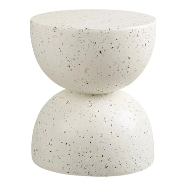 Bonita Bijzettafel met terrazzo-look - wit Ø40 cm