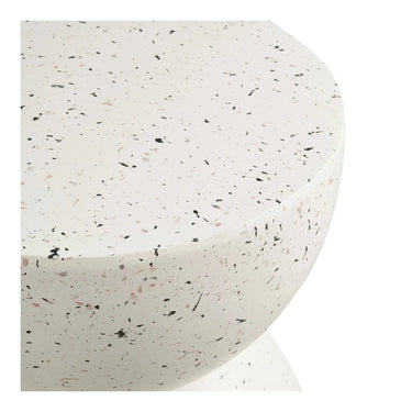 Bonita Bijzettafel met terrazzo-look - wit Ø40 cm