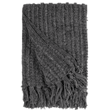 Winterhome luxe veganistische deken Galloway Anthracite plaid/deken - antraciet - Mooier Thuis