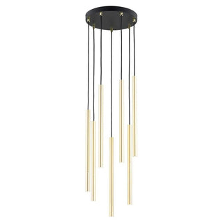 SELTER 7-lichts hanglamp - Goud buizen