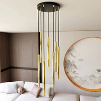 Emibig SELTER 7-lichts hanglamp - Goud buizen - Mooier Thuis
