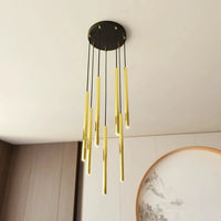 SELTER 7-lichts hanglamp - Goud buizen hanglamp met buisvorm - afbeelding 5