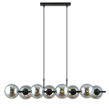 RORY 8-lichts hanglamp - Smoked glas