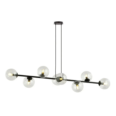 ROSSI 8-lichts hanglamp - Helder glas