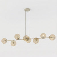 Magnus hanglamp amber glas 8-lichts amber
