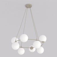 Azura hanglamp opaalwit glas 8-lichts