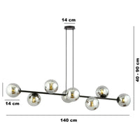 Emibig ROSSI 8-lichts hanglamp - Smoked glas - Mooier Thuis