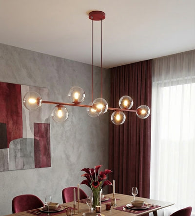 Magnus hanglamp helder glas 8-lichts transparant