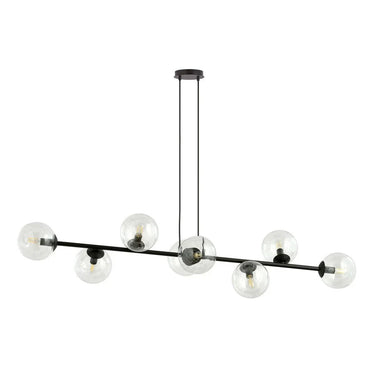 ROSSI 8-lichts hanglamp - Helder glas