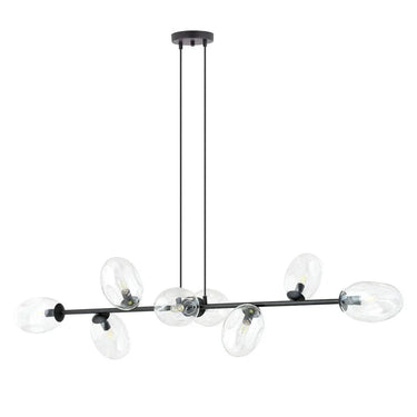 PANDORA 8-lichts hanglamp - Helder glas