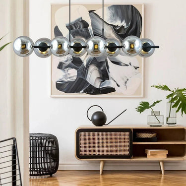RORY 8-lichts hanglamp - Smoked glas