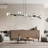 ROSSI 8-lichts hanglamp - Smoked glas hanglamp met ronde bol - bestellen bij Mooier Thuis