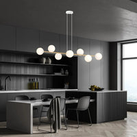 GRAVITY 8-lichts balkhanglamp – Wit-goud - afbeelding 2