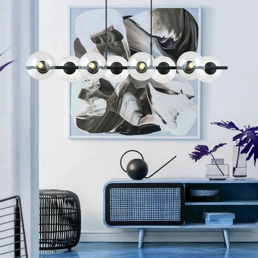 RORY 8-lichts hanglamp - Helder glas