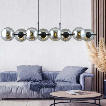RORY 8-lichts hanglamp - Smoked glas