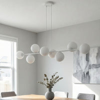 Magnus hanglamp opaalwit glas 8-lichts