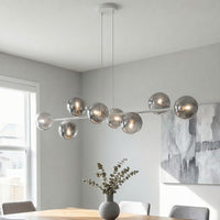 Magnus hanglamp smoked glas 8-lichts grijs