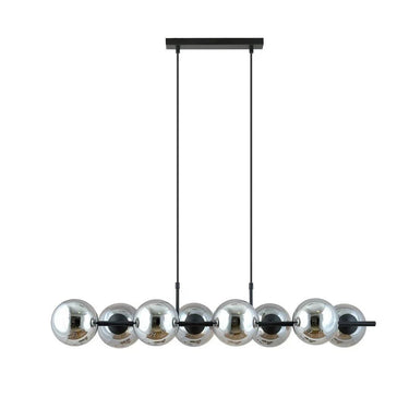 RORY 8-lichts hanglamp - Smoked glas