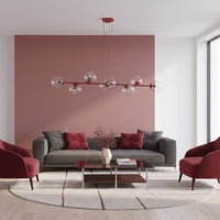 Magnus hanglamp helder glas 8-lichts transparant