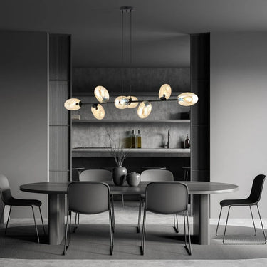 PANDORA 8-lichts hanglamp - Amber glas
