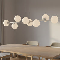 Magnus hanglamp opaalwit glas 8-lichts