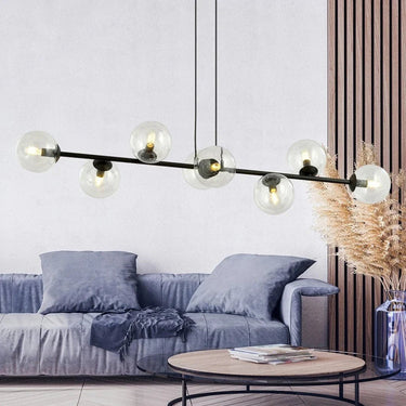 ROSSI 8-lichts hanglamp - Helder glas
