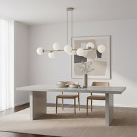 Magnus hanglamp opaalwit glas 8-lichts mokka