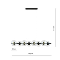 RORY 8-lichts hanglamp - Helder glas - afbeelding 2