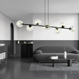 ROSSI 8-lichts hanglamp - Helder glas hanglamp met ronde bol - afbeelding 5