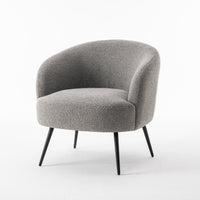 Fauteuil Laura - Bouclé Staalgrijs - Mooier Thuis